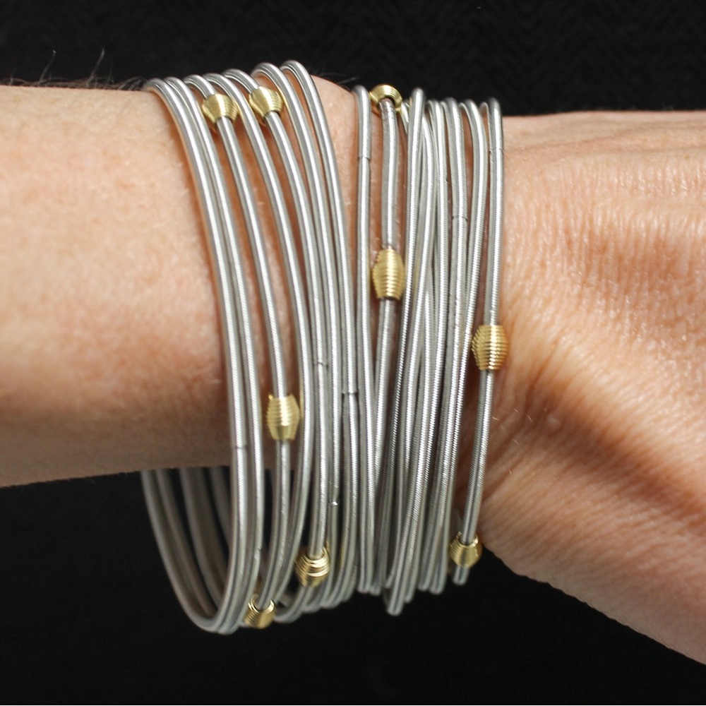 Stretch Bracelets in Silver